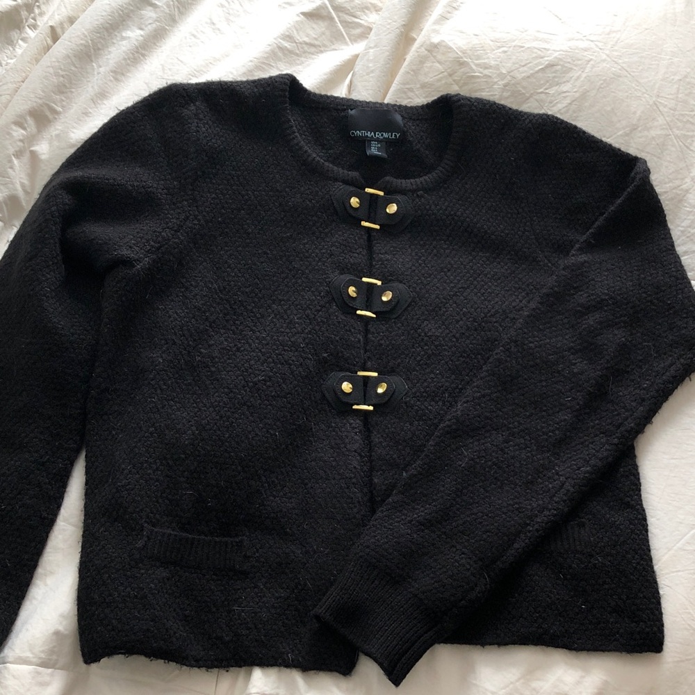 Cynthia Rowley snap buckle sweater